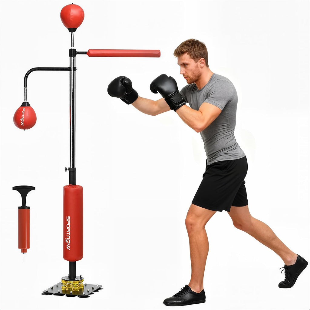 Boxing Bag Stand with Speed 55.1" 80.7" | Reaction Bar Challenge, Reflex Bag Boxing Training Equipment, Suction Cups