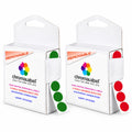 1/2 Inch Removable Red & Green Dot Stickers, 1000 per Color