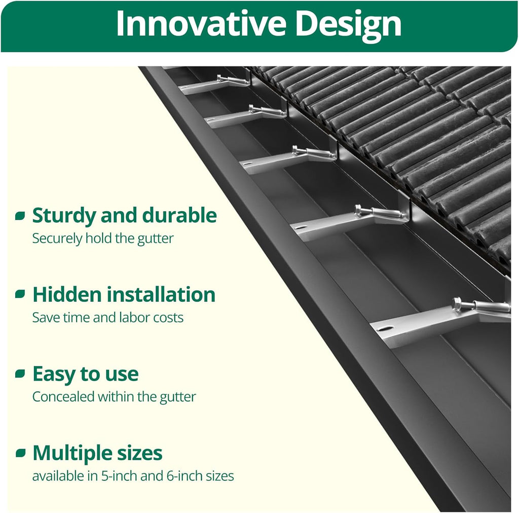 25Pack 5in Gutter Hangers with Pre-Inserted Screw BR05