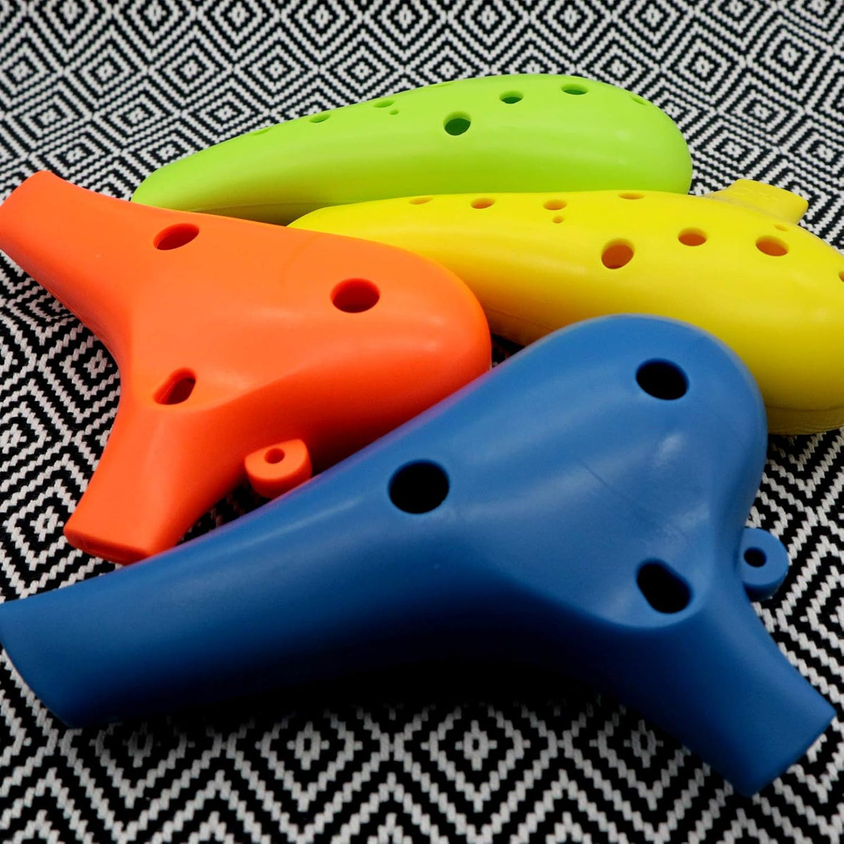 Plastic Ocarina Instrument 12 Hole Ocarina Alto C 12-Hole Easy Instrument (Blue)