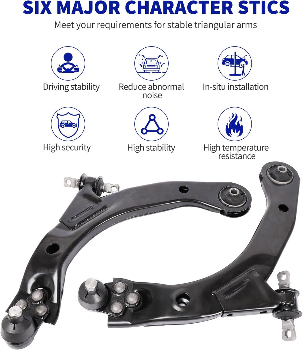 2pc Front Lower Control Arm with Ball Joint Fits for 2005-2010 Chevy Cobalt