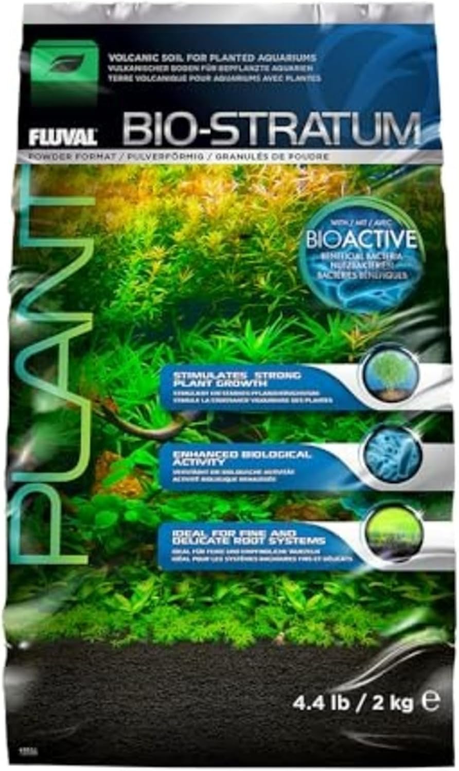 12696 Volcanic Soil Bio Stratum for Planted Tanks, 4.4 lbs. | Natural Mineral-Rich, Aquarium Substrate for Healthy