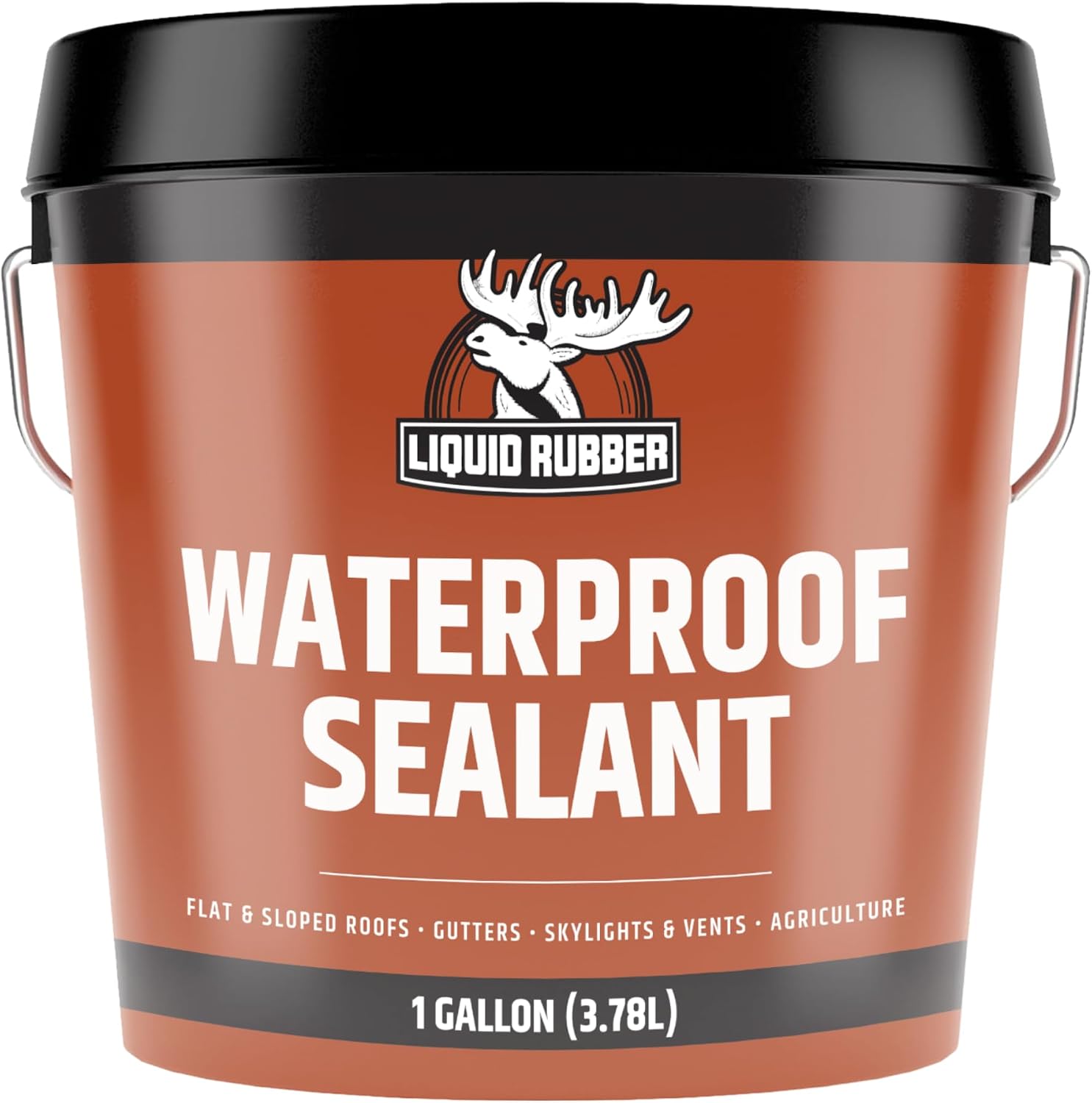 Waterproof Sealant - Roof & Gutter Coating, Black, 1 Gallon