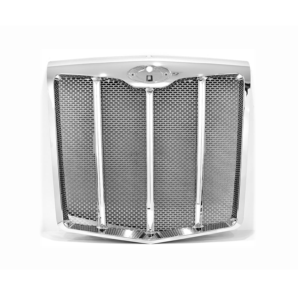 Replacement for Peterbilt 579 Grille Grill 2022+ Chrome Assembly with Bug screen