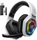 Wireless Gaming Headset for PS5, PC, Switch| Lossless Audio-40H Batt | Play & Charge, 2.4GHz USB & Type-C, Flip Mic