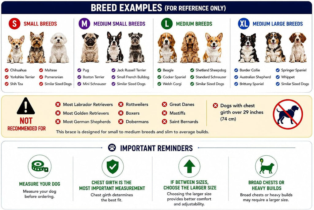 Dog Rear Knee Brace for Small & Medium Breeds, Adjustable Hind Leg Support for ACL/CCL Injury Recovery, Joint
