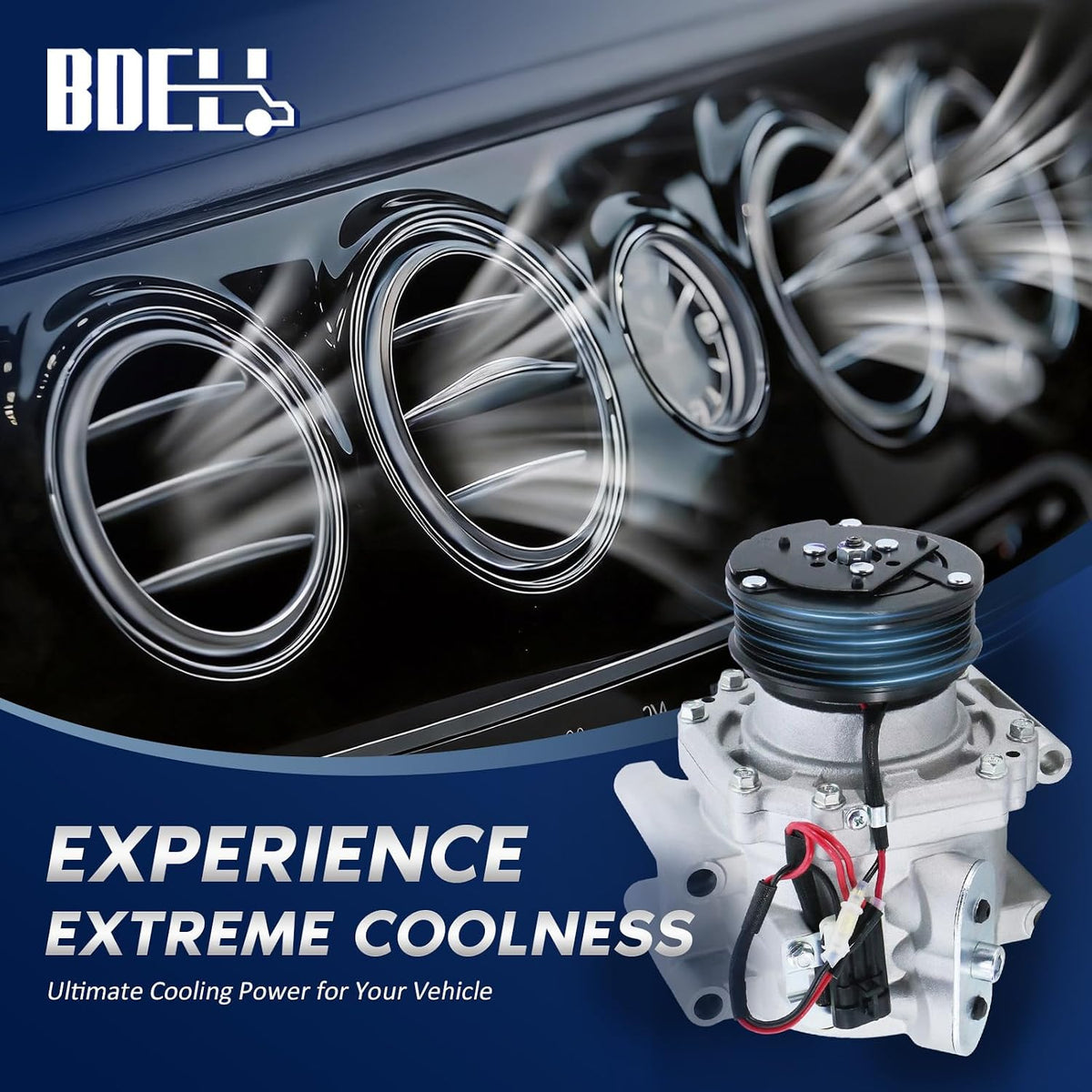 BDELI AC Compressor for 2002-09 GMC Envoy, 02-06 Chevy Trailblazer EXT 4.2L