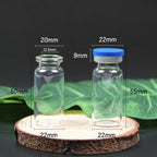 20mm Vial Crimper and 100 Pcs 10ml Clear Flip Top Glass Vials Set