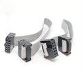 IDC 2-Pack 20cm 8" Length 10 Pins 10P 2.54mm FC Dual Rows 0.1" Pitch Connectors Female Sockets on Silver Flat Ribbon Cable, Net Length is 7 inches 18cm F/F (10P-20cm-2PK)