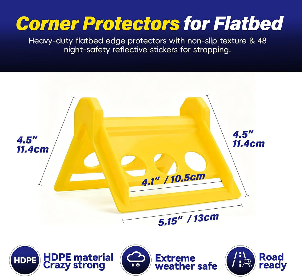 24-Pack Edge Protectors Flatbed Corner Protectors for 4" Cargo Straps