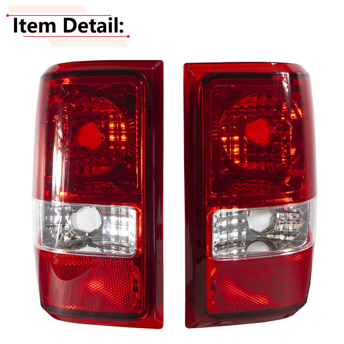 1Pair Rear Tail Light Assembly for Ford Ranger 2006-2011