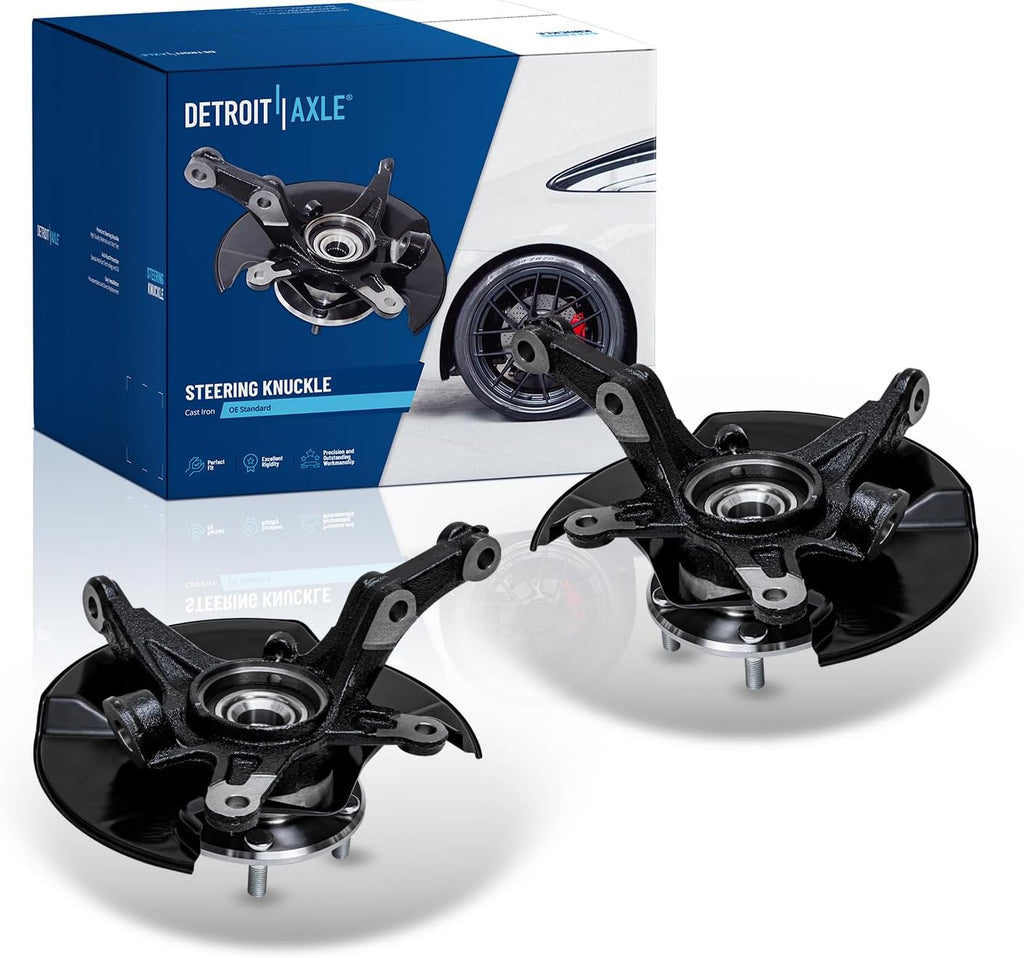 Detroit Axle - 2pc Knuckles with Wheel Hub Bearing for 06-11 Honda Civic