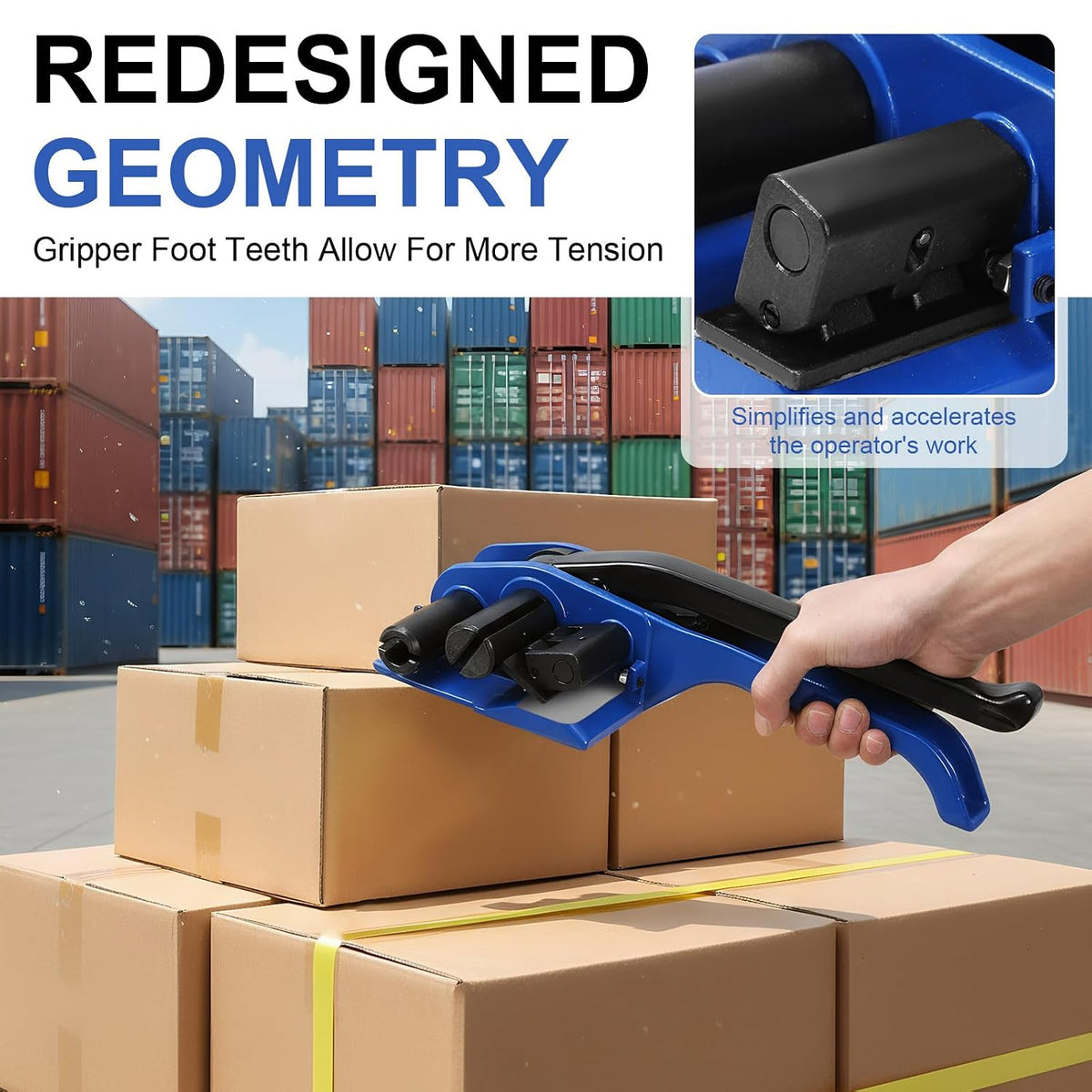 Heavy Duty Hand Strapping Tensioner Built-in Cutter Portable Banding Tool