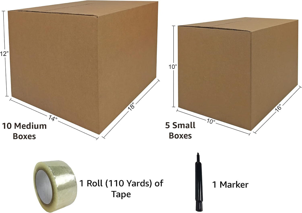 Moving Boxes Bundles (Moving Box Kit 15 Pack)