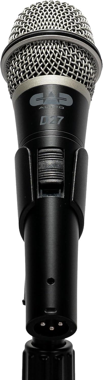 D27 Supercardioid Handheld Dynamic Microphone – QuietTouch On/Off Switch, Neodymium Capsule, Metal Construction