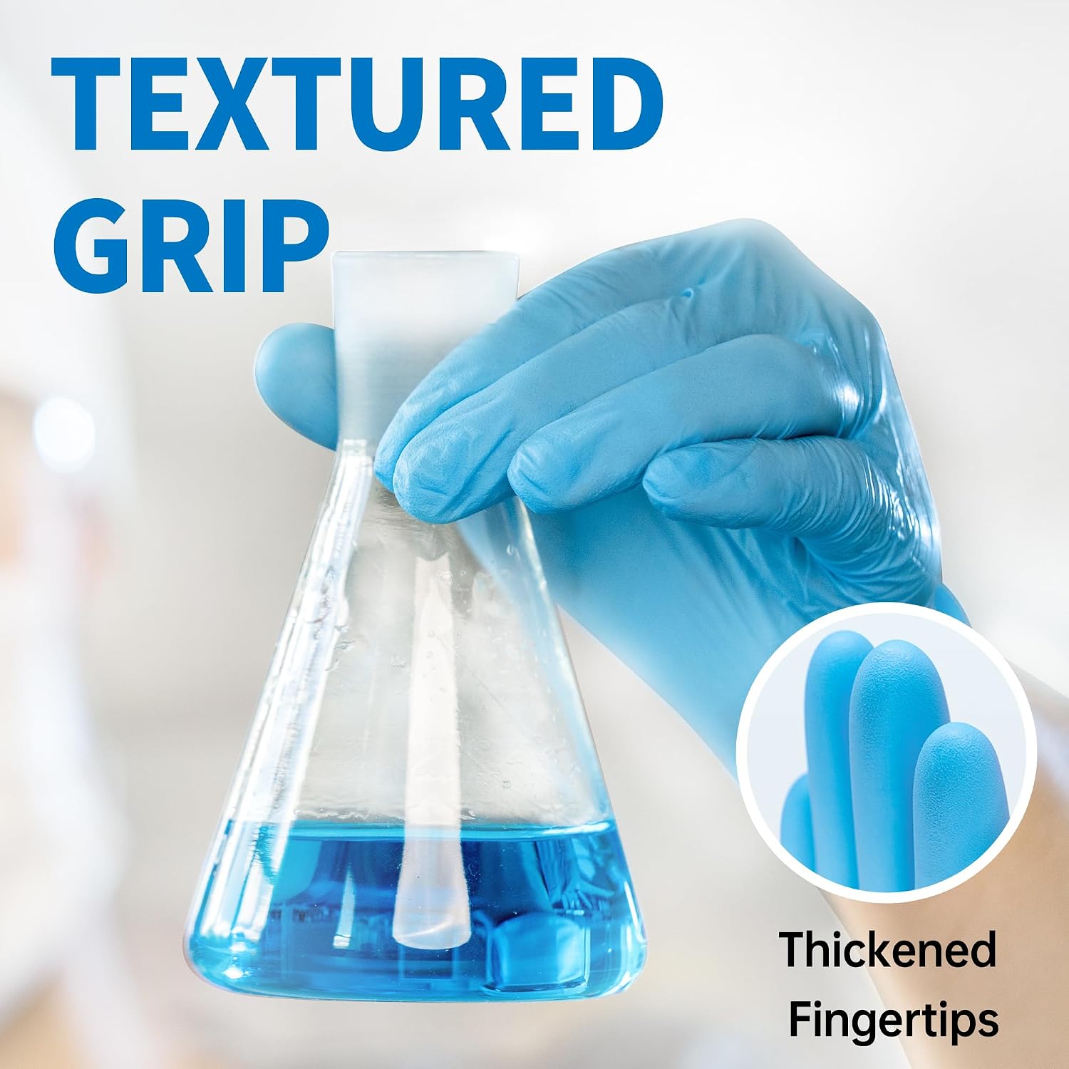 Medical Blue Nitrile Disposable Exam Gloves 4Mil Latex & Powder-Free | Flex • Powder-Free & Latex-Free • Medical •