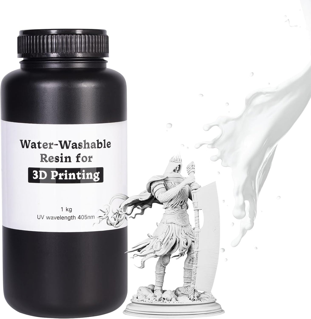 Water Washable 3D Printer Resin, 405nm High-Speed Printing Liquid Photopolymer Resin, Upgraded Formula 3D Printing