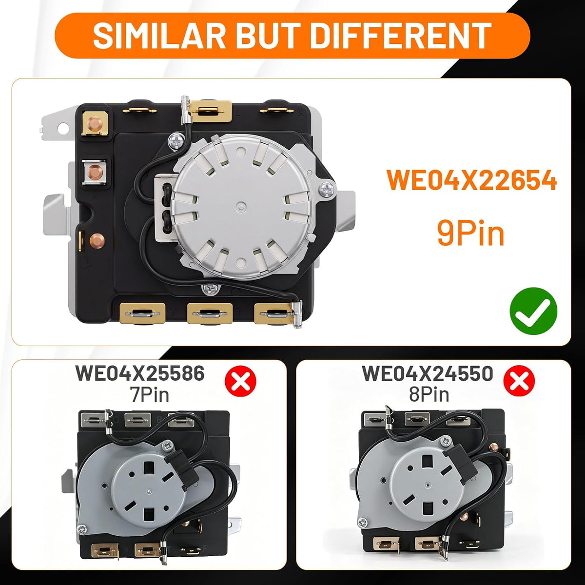 GUD27ESPM1DG GUD27ESSM1WW GUD24ESSM1WW Fits for GE Dryer Timer Replacement