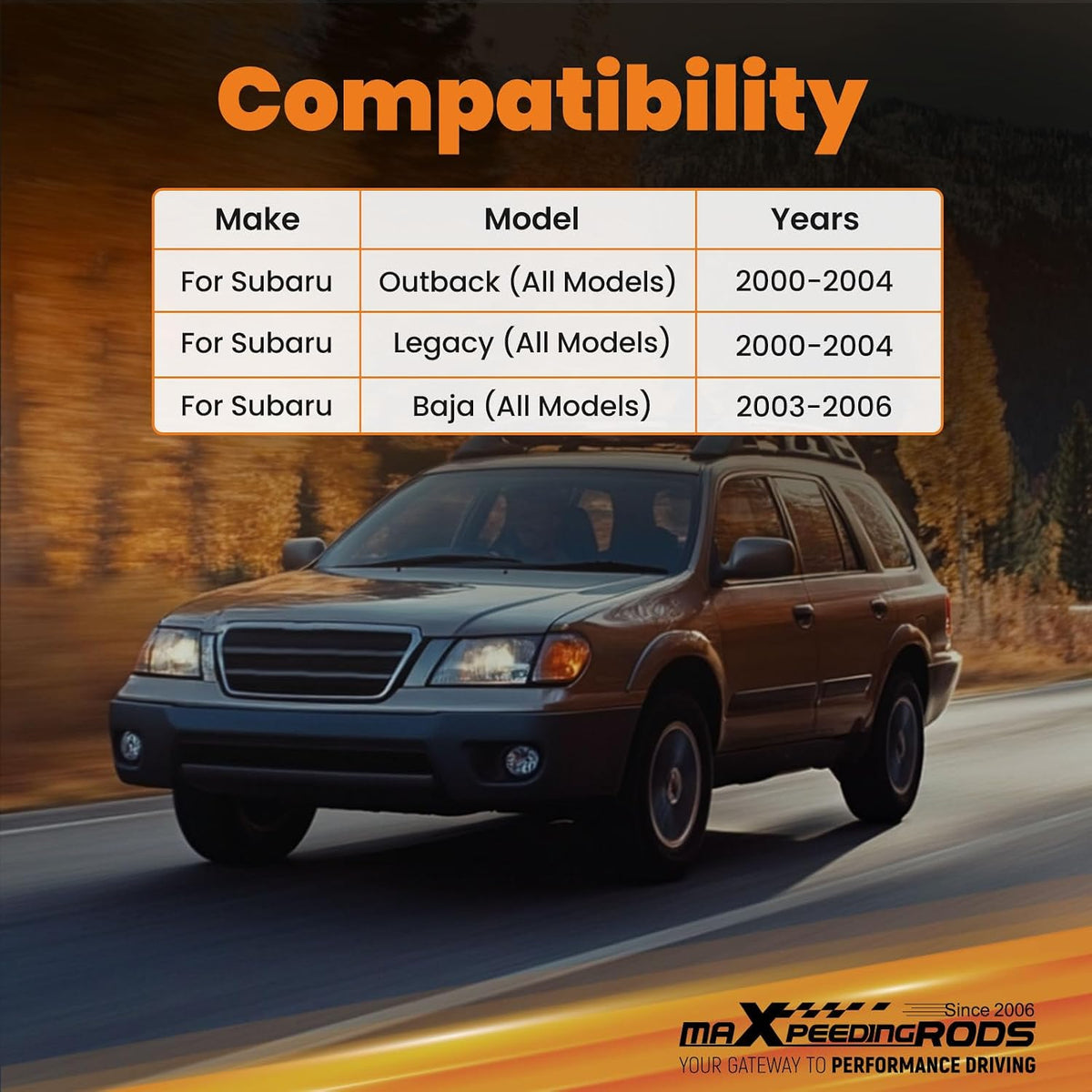 maXpeedingrods 3" Front & Rear Lift Kit for Subaru Outback/Legacy 2000-2004