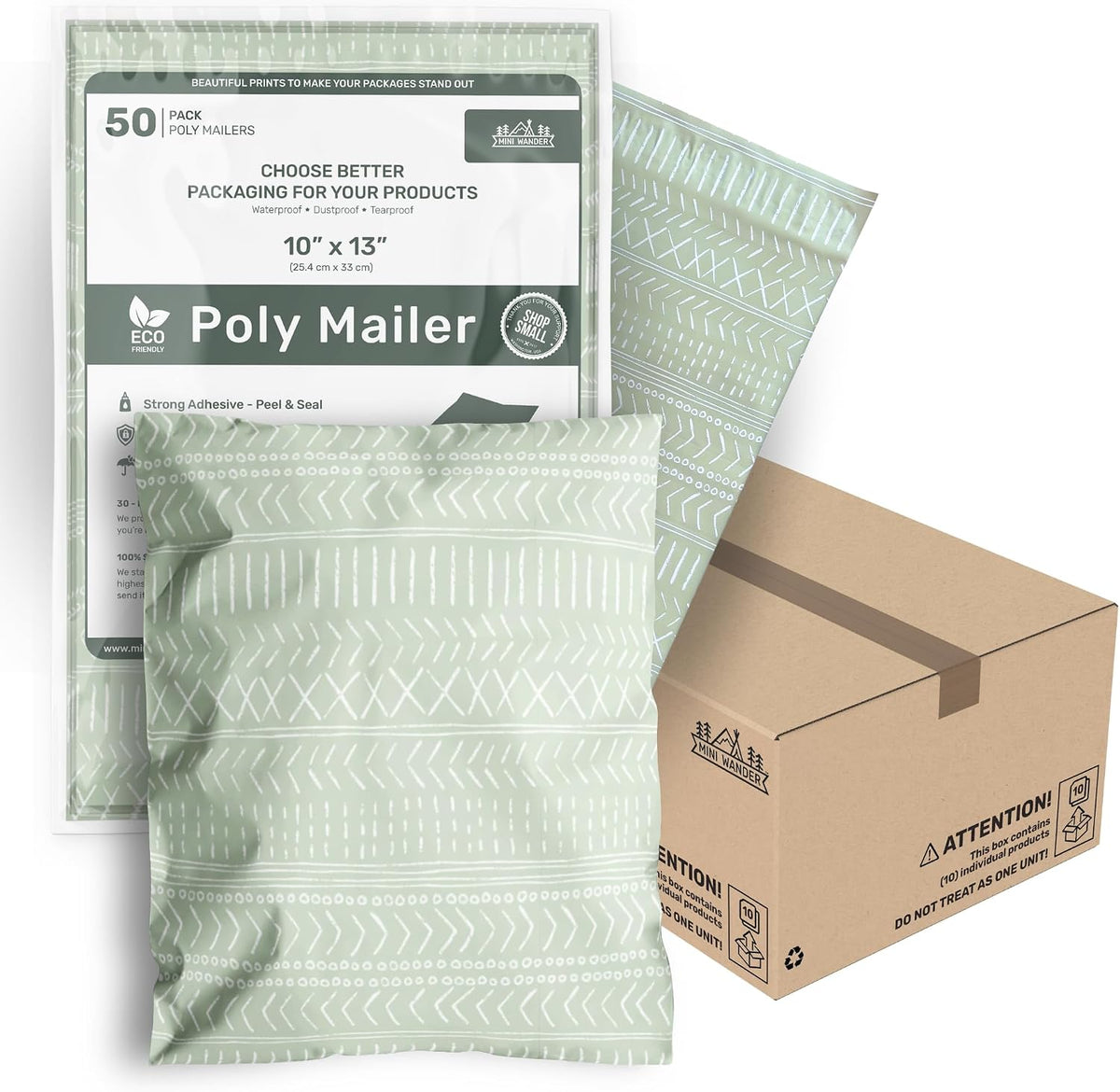 Poly Mailers 10x13 Inch 500 Pack Medium Shipping Bags Strong Thick Mailing Envelopes | Self Sealing Adhesive |