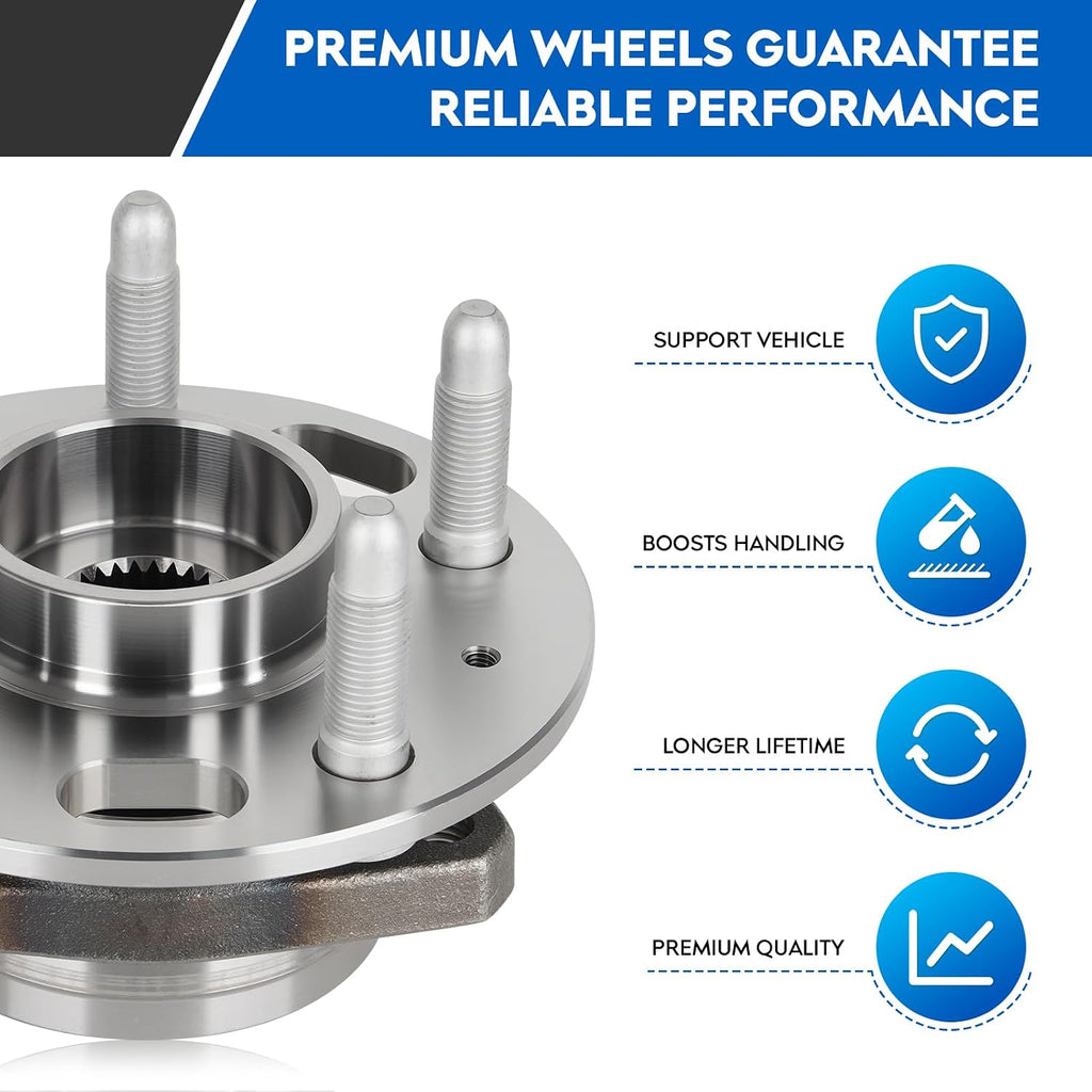 513288 Front Wheel Bearing & Hub Assembly for Buick Allure/Lacrosse/Regal, for Chevrolet Chevy Equinox/Impala/Malibu, for GMC Terrain, for Cadillac CTS(AWD)/XTS, for Saab 9-5, Hubs 5 Lugs w/ABS, 1PC