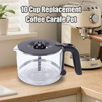 BAFOVY Replacement Coffee Carafe Pot, 10 Cup 1.5L Explosion Proof Borosilicate Glass with Heat Proof Handle for Coffee Maker Machine Brewer