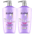 Elvive Hyaluron Plump Shampoo and Conditioner Set for Dry, Dehydrated Hair, 72H Hydrating Hair Care, Infused with