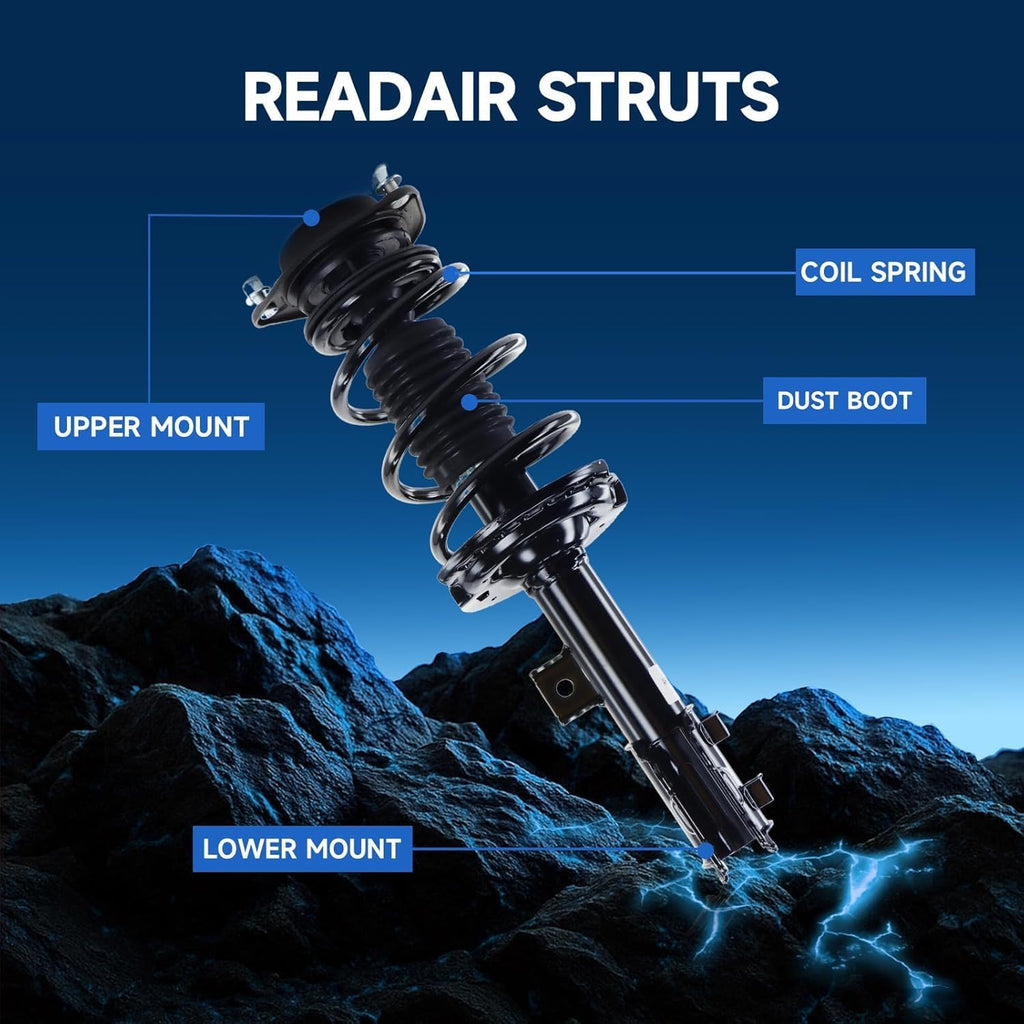 Front Complete Struts Assembly Fit for Honda Accord 2.4L 3.5L FWD 2008-2012(Exc. LX LXP Models), Shock Absorber w/Coil Spring, Replace for 172562L 172562R