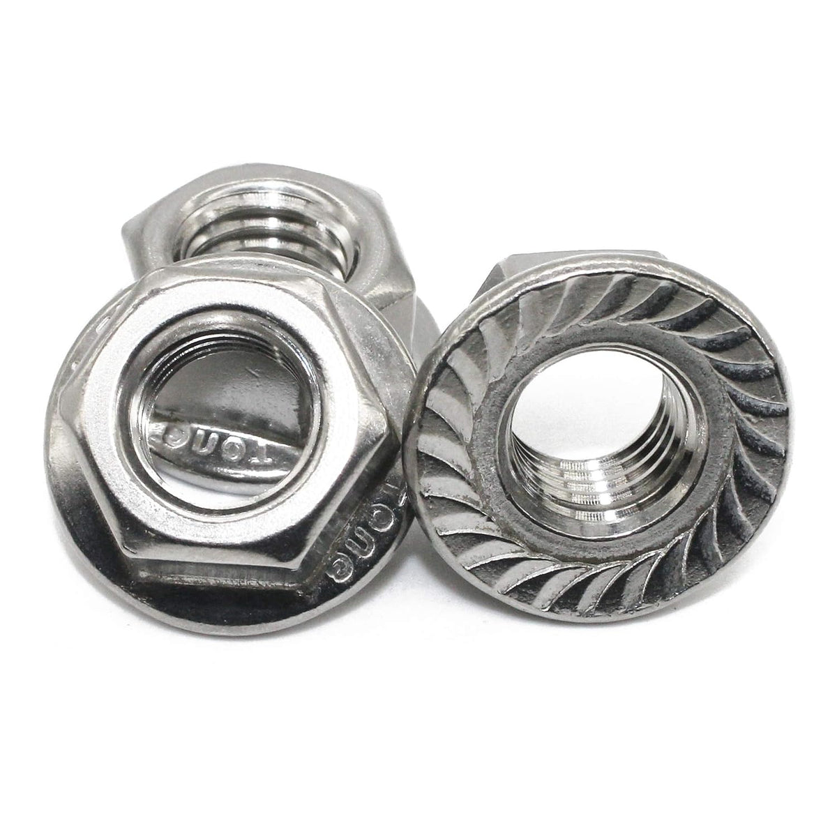 Fullerkreg 3/8-16 Stainless Steel Serrated Flange Lock Nuts
