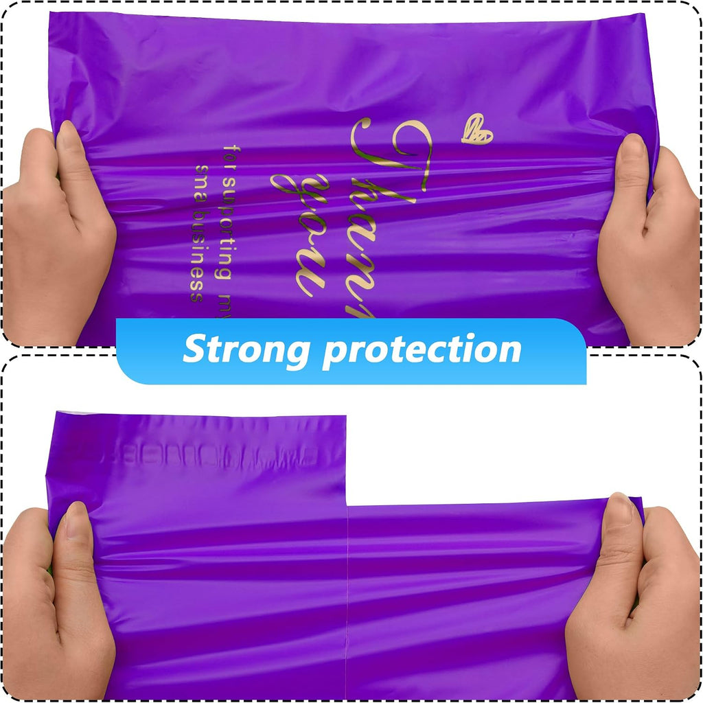 Thank You Poly Mailer 10x13 Inch 25 Pcs, Purple