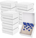12 Pc Cardboard Lab Freezer Box with Lid, 81-Well Microtube Storage Box with Ice Resistant Coating, Test Tube Vial