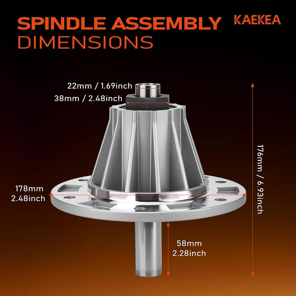 4165022 Mower Spindle Assembly Compatible with Woods RZ2052B RZ1848B Ryan, Bunton and Jacobsen, for Bob-Cat ZT200 and More Replacement 4115849
