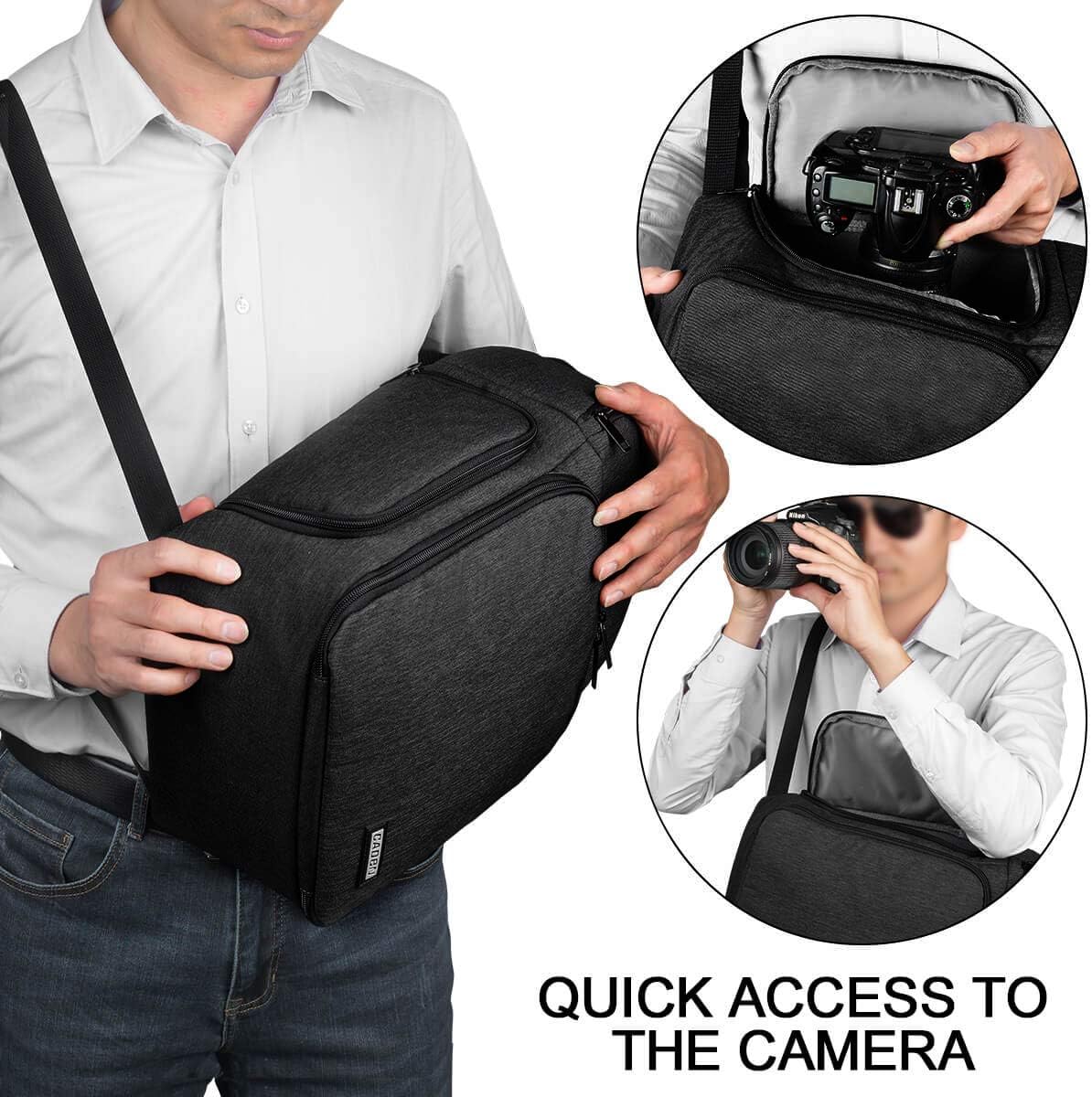 Camera Bag Sling Backpack for DSLR/SLR Mirrorless Camera Waterproof, Camera Case Compatible for Sony Canon Nikon