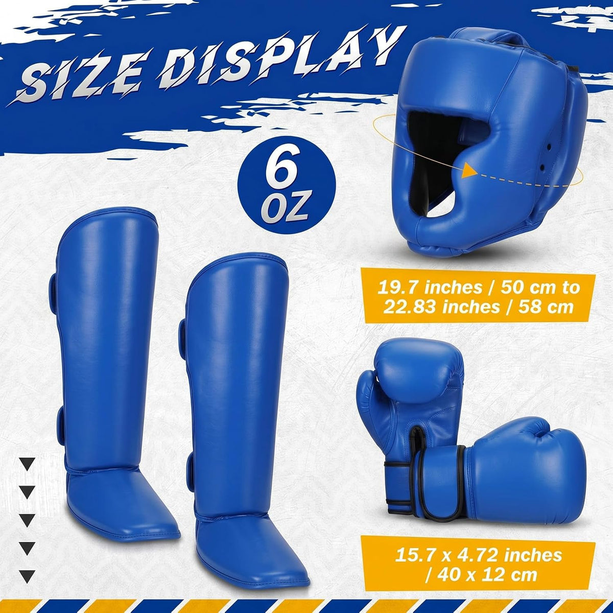 5 Pcs Boxing Guards Set for Kids with Sparring Headgear