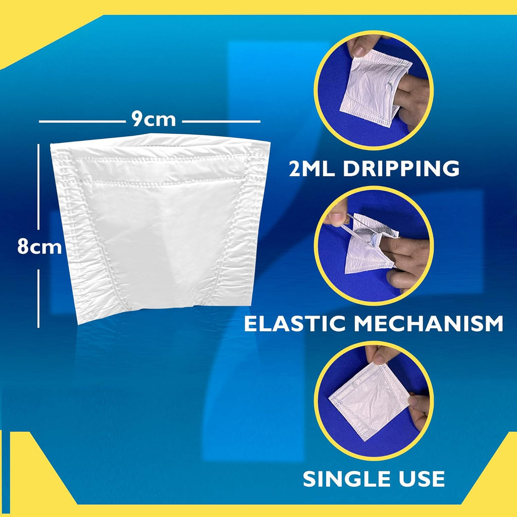 + Hygienic Male Pad – 24 Pcs Incontinence Guards for Men Super Absorbent Urinary Drip Sleeves Prevents Leaks, Bad