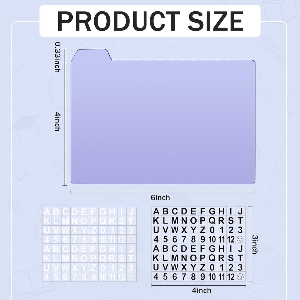 104 Pcs Index Card Guide Set Include 100 Pcs 4 x 6 Inch Index Card Dividers 5 Colors Dry Erase Index Cards 4 Pcs Self
