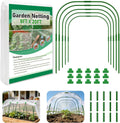 Garden Netting Kit for Raised Beds, Ultra Fine Garden Mesh Netting 8x20ft & 5 Sets Garden Hoops with Clips, Row Cover