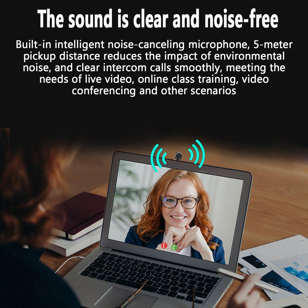 1080P Webcams Eye Contact Computer Camera Center Cam with Microphone 120°Wide-Angle Mini USB Cameras Webcam for