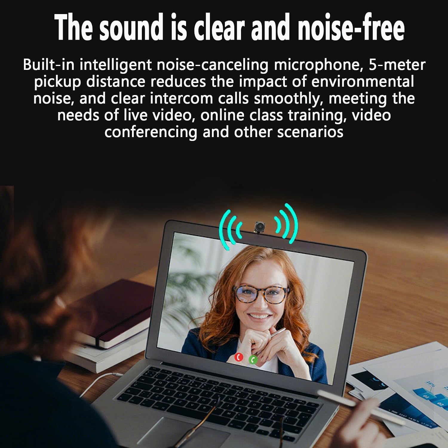 1080P Webcams Eye Contact Computer Camera Center Cam with Microphone 120°Wide-Angle Mini USB Cameras Webcam for