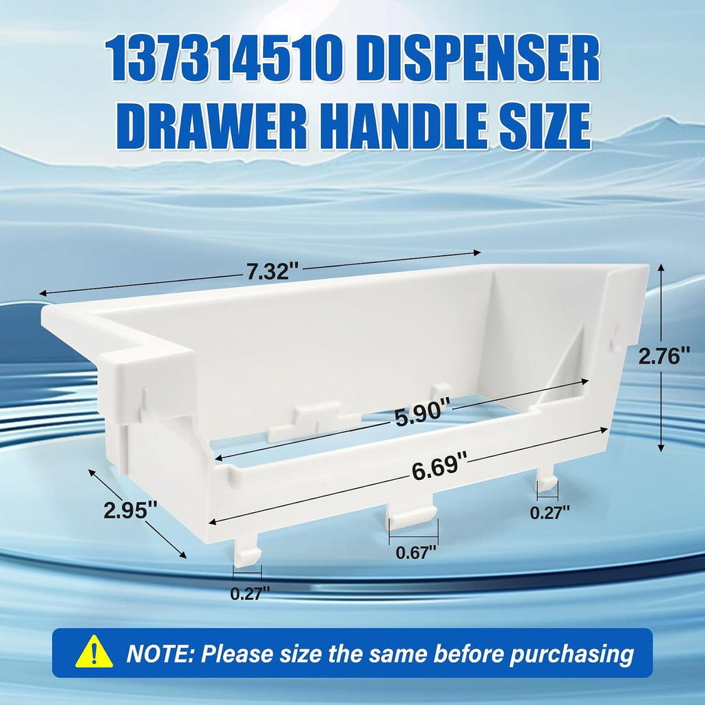 137314510 Washer Dispenser Drawer Handle Replacement for Frigidaire