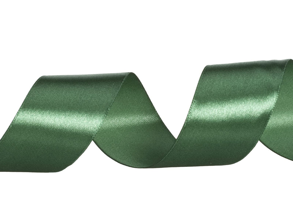1 1/2 Inch Dark Green Solid Satin Ribbon for Gift Wrapping, 50 Yards