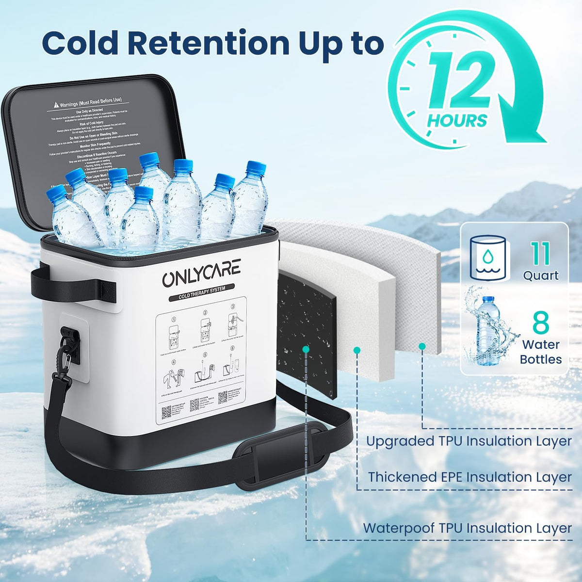 Cold Therapy Ice Machine 2.0 w/Programmable Timer & Quiet Pump