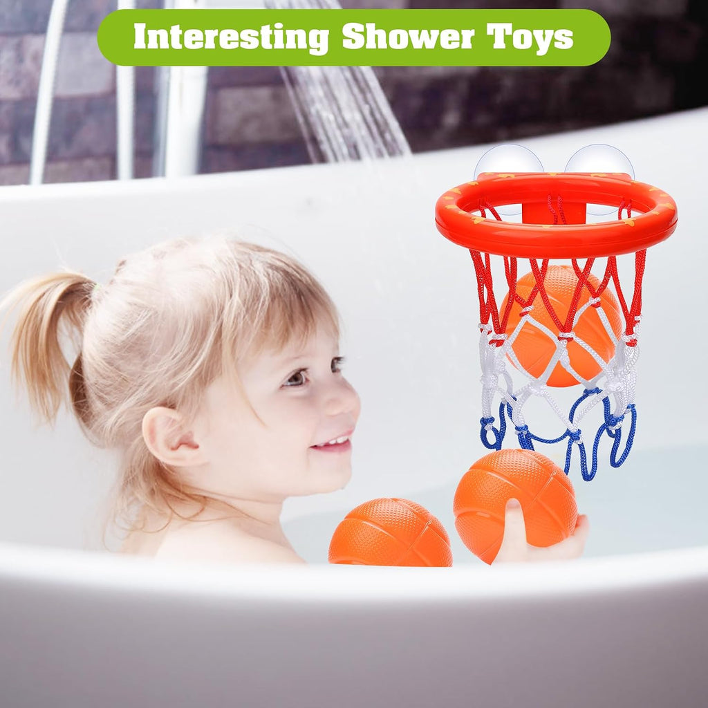 Bath Toys - Bathtub Basketball Hoop for Kids Toddlers - Bath Toys Shower Toys for Kids Ages 4-8,Suction Cup