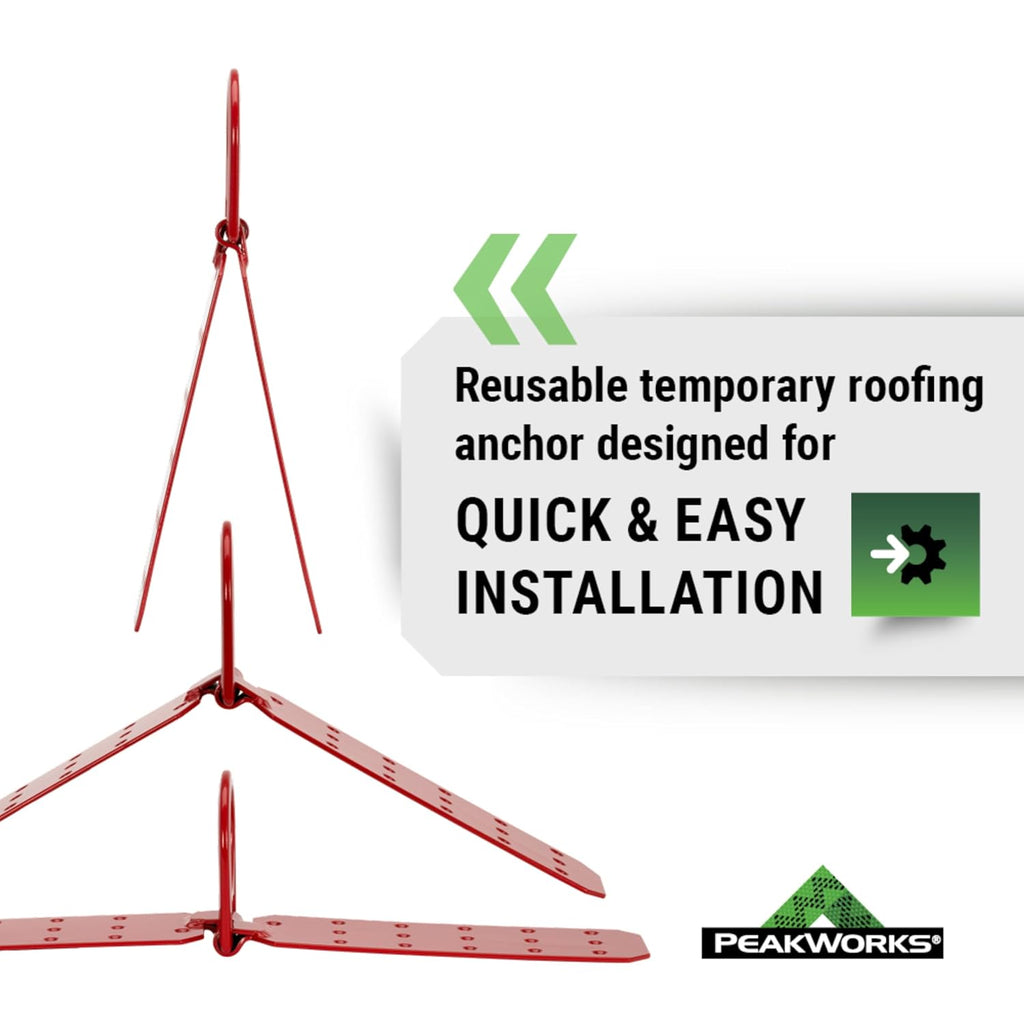 Temporary Reusable Roof Anchor Bracket - ANSI & OSHA Compliant