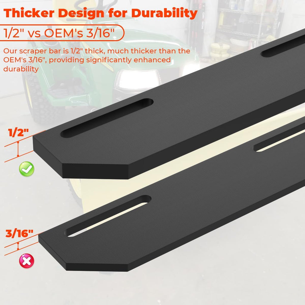 for John Deere 46 Inch Snow Plow Poly Cutting Edge Scraper Strap | Replacement for Part No. M72122, 1/2" Thick