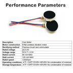 20PCS Vibration Motor DC3V 12000rpm Mini Vibration Motor Vibrating Motors for Projects Electronic Device Repair Single Board Computers Project Classroom Project Bristle Bots Cable 2in