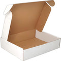 13x10x3 Shipping Boxes (20pcs) White Mailer Corrugated Cardboard Box