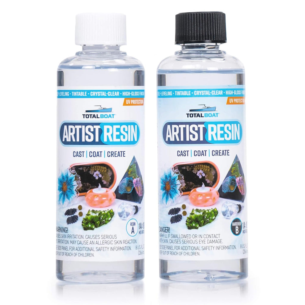 Artist Epoxy Resin - 16 oz Kit for Resin Art and Crafting | Clear, High-Gloss Epoxy Resin & Hardener Kit; UV