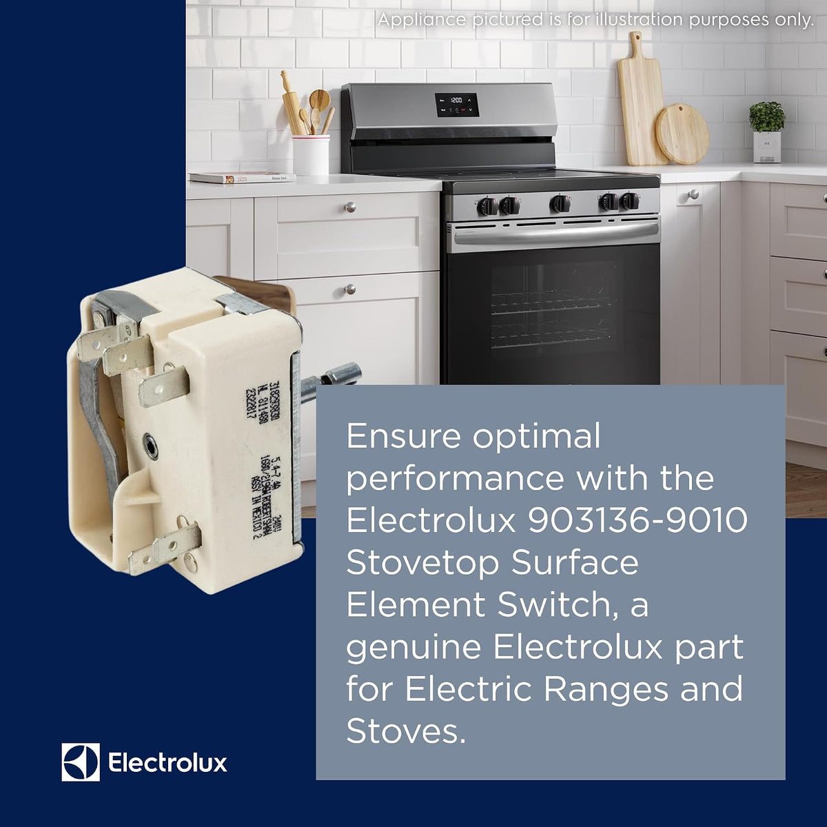 Electrolux 903136-9010 Stovetop Element Switch for Electric Ranges