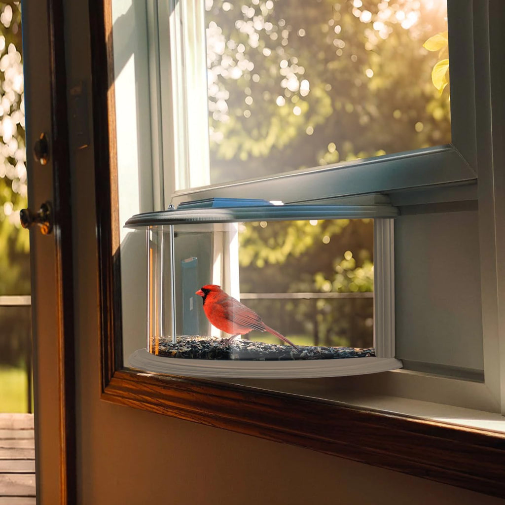 Window Bird Feeder, 180° Clear View Bird Feeder, Durable and Elegant in-Window Bird Feeder for Watching Birds